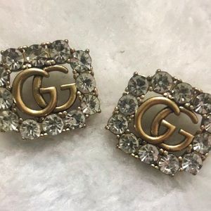 Gucci GG gold logo Earrings